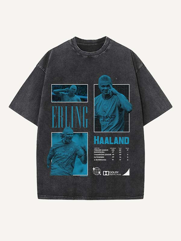Camiseta con cuello redondo y estampado de Erling Haaland
