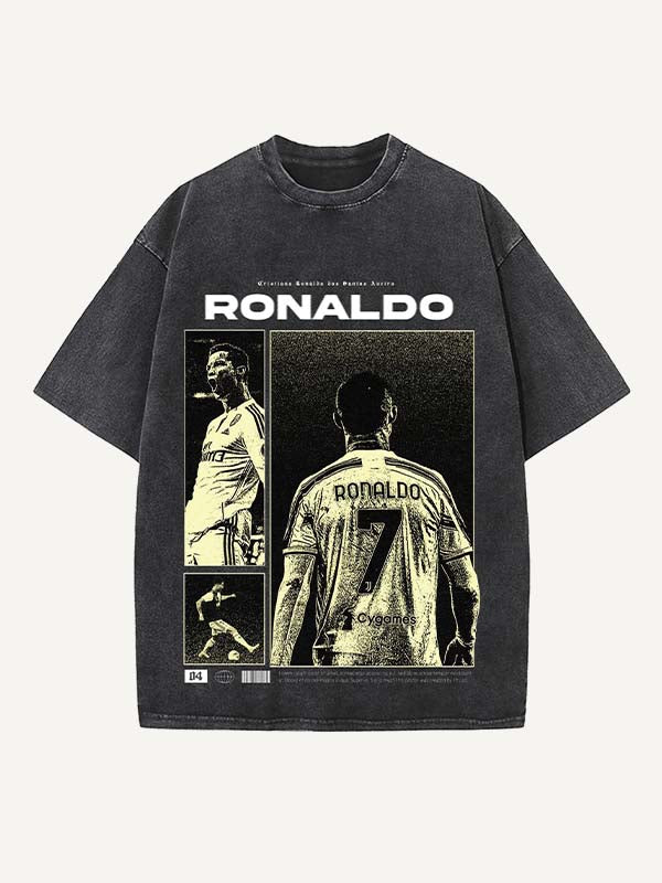 Cristiano Ronaldo Print Round Neck T-shirt