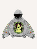 Halloween Ghost&Graphic&Letter Print Slant Pockets Hoodie