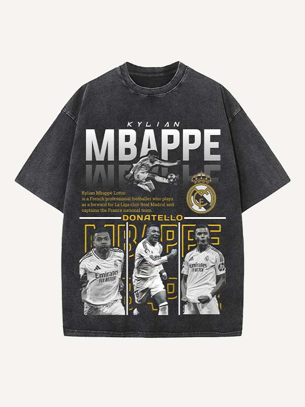 Kylian Mbappé Print Round Neck T-shirt