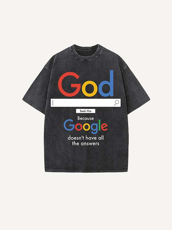 Camiseta de cuello redondo con estampado gráfico y letras desgastadas y lavadas