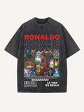 Cristiano Ronaldo Print Round Neck T-shirt
