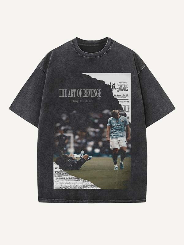 Camiseta con cuello redondo y estampado de Erling Haaland 