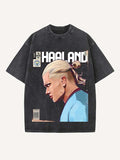 Camiseta con cuello redondo y estampado de Erling Haaland