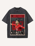 Cristiano Ronaldo Print Round Neck T-shirt