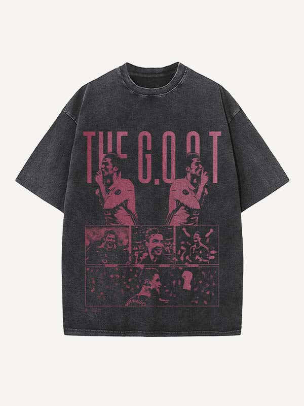 Camiseta de cuello redondo con estampado de Cristiano Ronaldo 