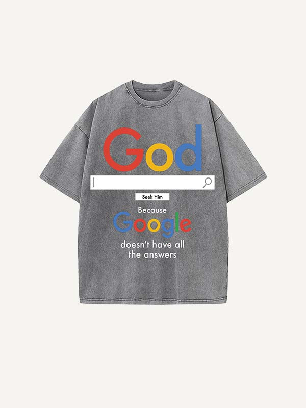 Camiseta de cuello redondo con estampado gráfico y letras desgastadas y lavadas