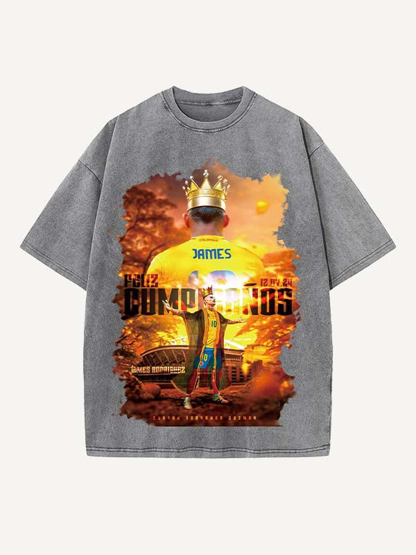 James Rodríguez Print Round Neck T-shirt