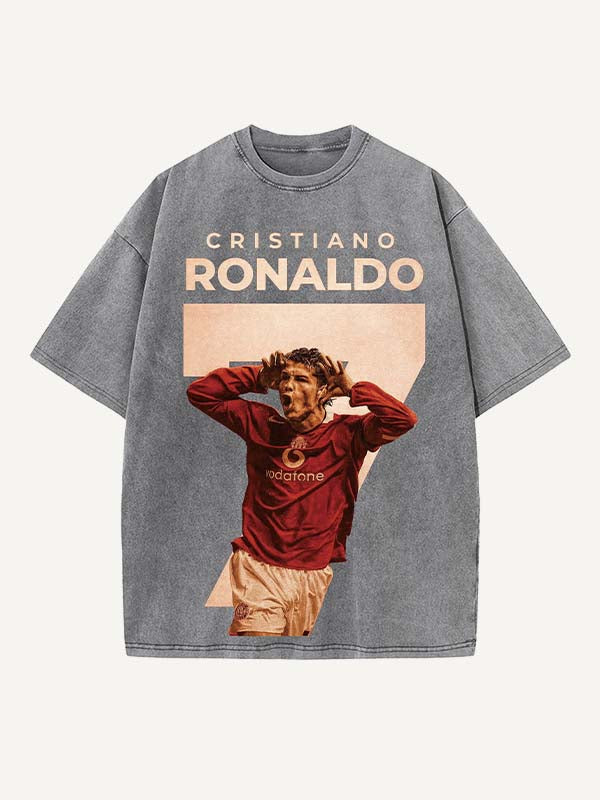 Cristiano Ronaldo Print Round Neck T-shirt