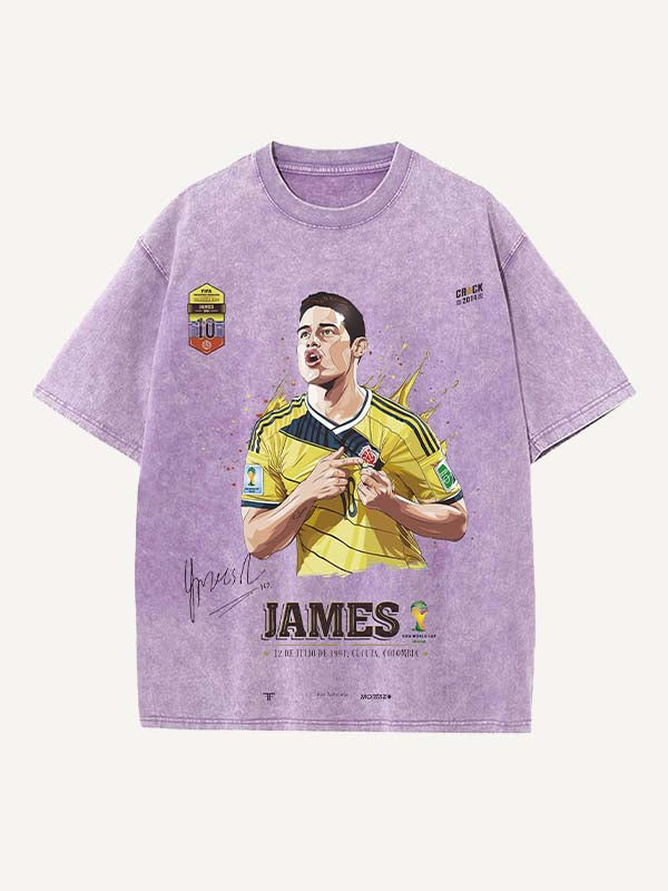 James Rodríguez Print Round Neck T-shirt