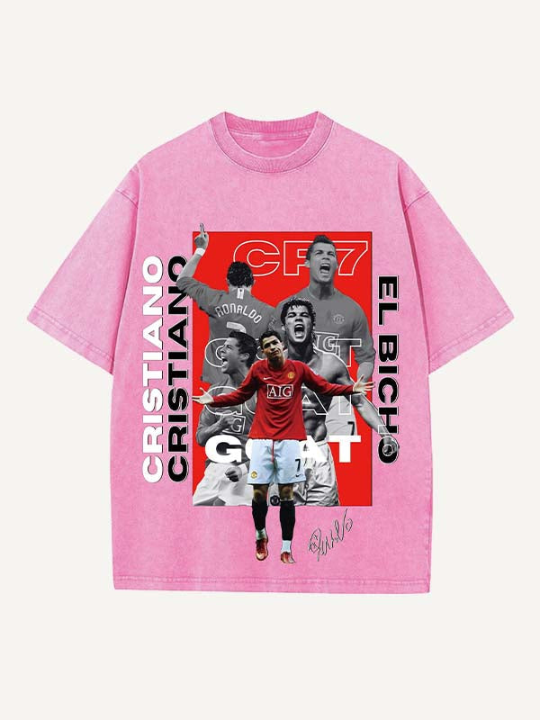 Cristiano Ronaldo Print Round Neck T-shirt