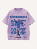 Camiseta con cuello redondo y estampado de Erling Haaland 