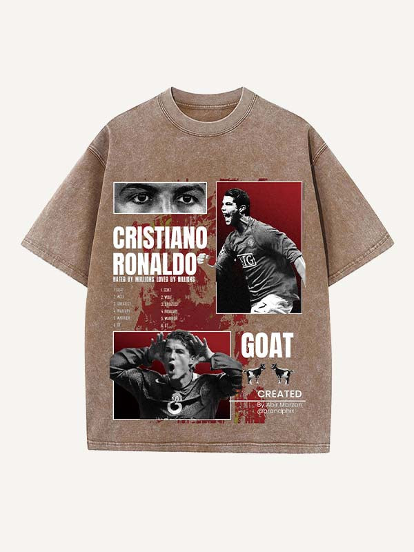 Cristiano Ronaldo Print Round Neck T-shirt