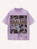 Camiseta con cuello redondo y estampado de Erling Haaland 