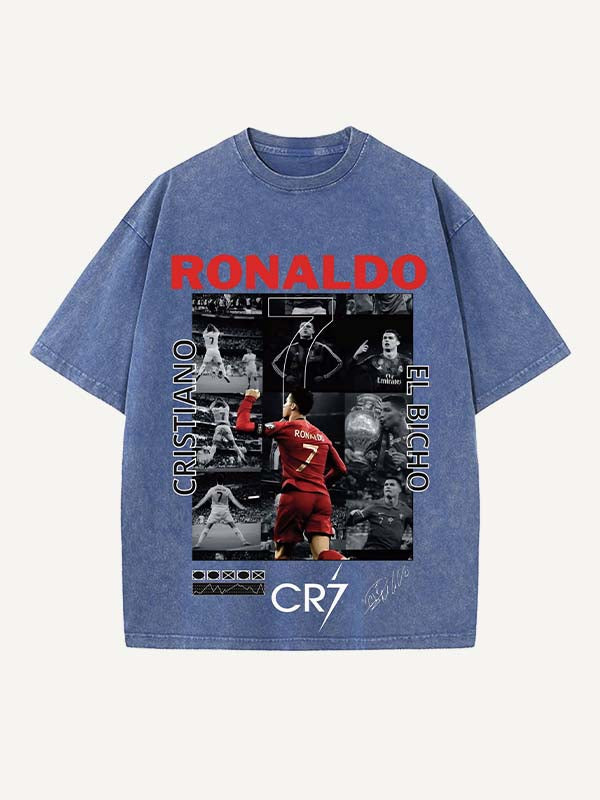 Cristiano Ronaldo Print Round Neck T-shirt