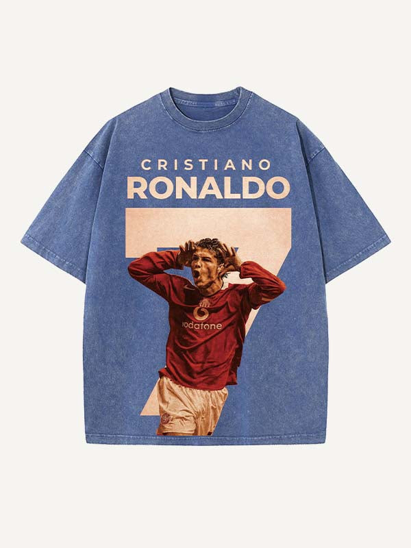 Cristiano Ronaldo Print Round Neck T-shirt