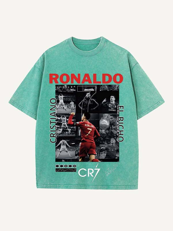 Cristiano Ronaldo Print Round Neck T-shirt