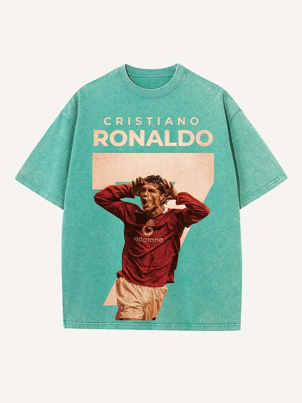 Cristiano Ronaldo Print Round Neck T-shirt