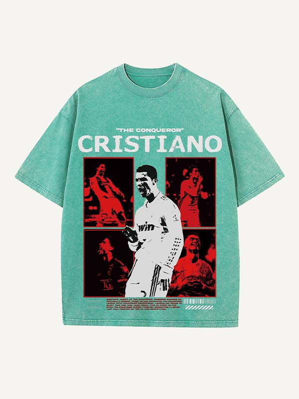 Cristiano Ronaldo Print Round Neck T-shirt