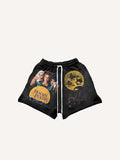 Halloween Hocus Pocus Print Drawstring Waist Shorts