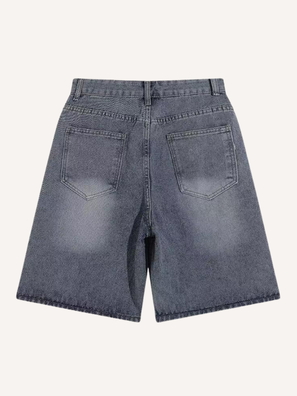Shorts de mezclilla con bordado gráfico