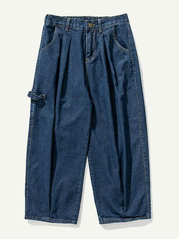 Vaqueros de pierna ancha con cintura elástica